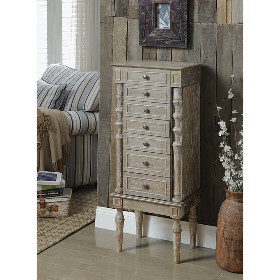 Jewelry Armoire, WEATHERED OAK, hi-res image number null