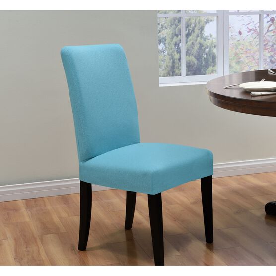 Kathy Ireland Ingenue Dining Room Chair Cover, AQUA, hi-res image number null