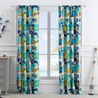 Wave Rider Curtain Panel, BLUE, hi-res image number null