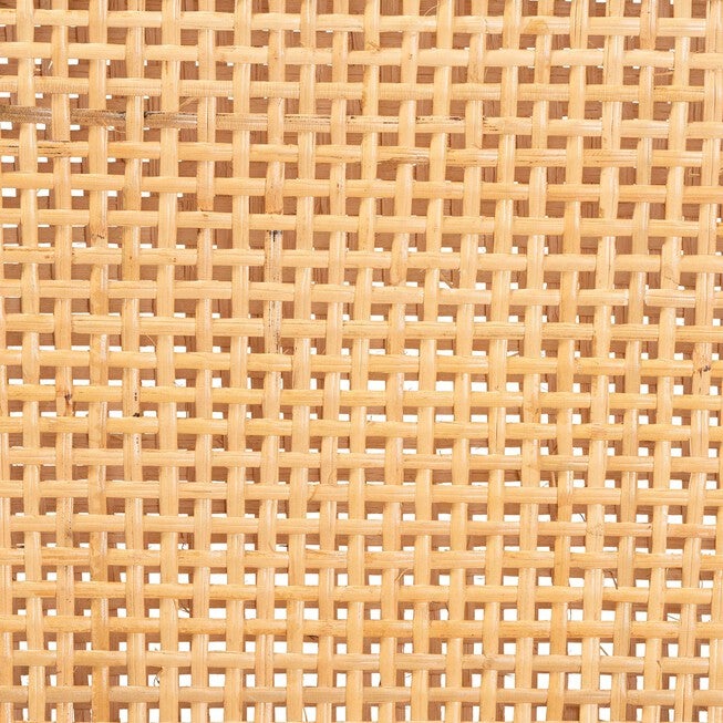 Lingga Modern Bohemian Dark Brown Mahogany Wood And Natural Rattan Dining Chair, , alternate image number null