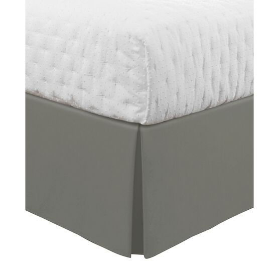 Luxury Hotel Classic Tailored 14" Drop Silver Bed Skirt, SILVER, hi-res image number null