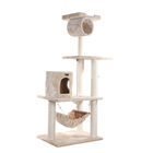 62" Real Wood Cat Tree With Scratch Posts, Hammock, , alternate image number null
