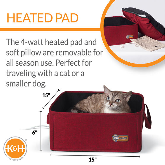 Heated Thermo Basket Pet Bed, , on-hover image number null