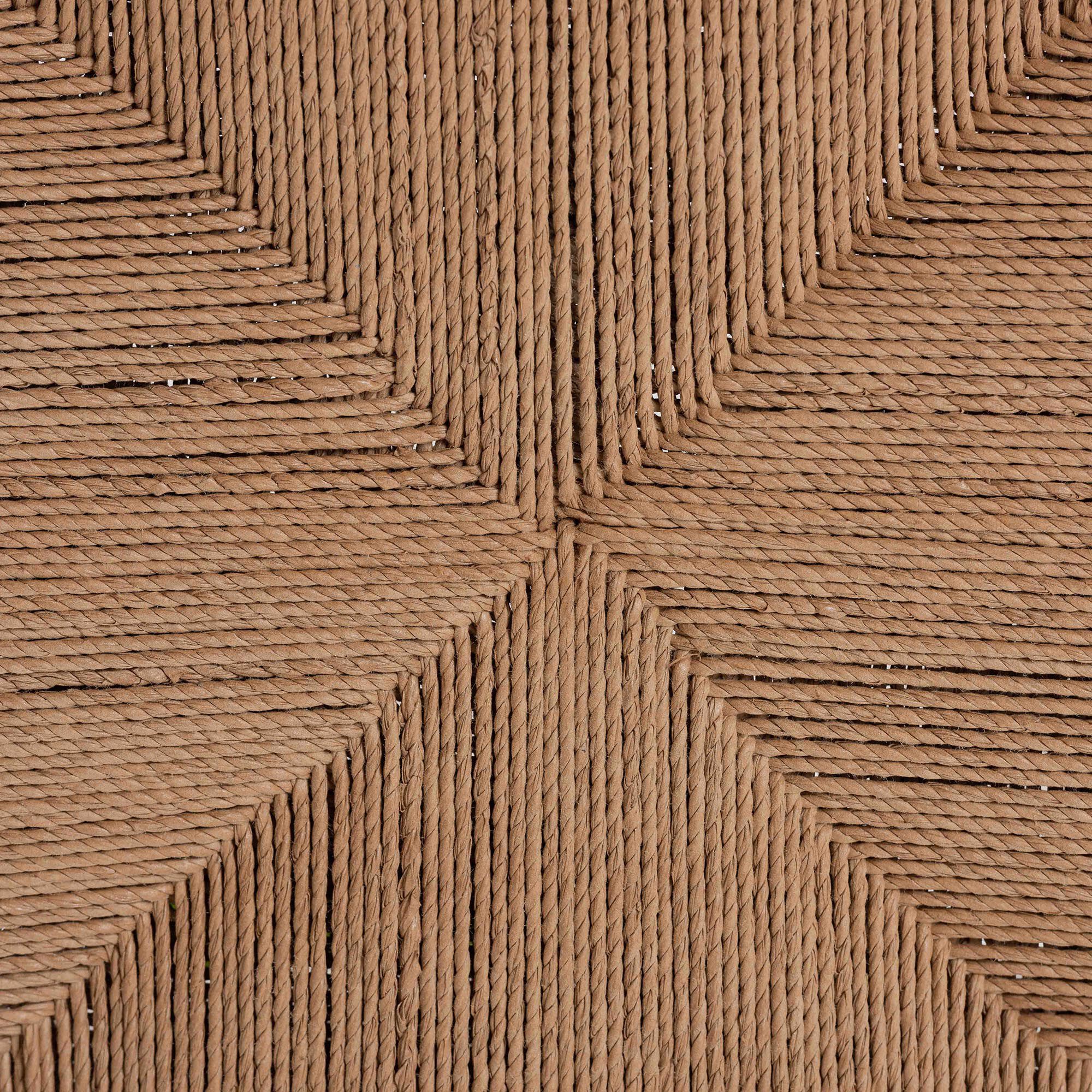 Talli Bohemian Paper Loom and White Mahogany Wood 2-Piece Bar Stool Set, BROWN, alternate image number 6