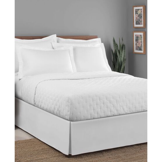 Luxury Hotel Classic Tailored 14" Drop White Bed Skirt, WHITE, hi-res image number null