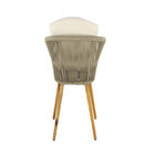 Set Of 2 Light Brown Aluminum Outdoor Dining Chair, , on-hover image number null