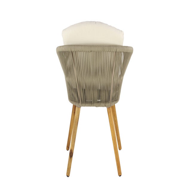 Set Of 2 Light Brown Aluminum Outdoor Dining Chair, , on-hover image number null