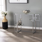 Maxina Mirrored Console Table w/ Storage, SILVER, hi-res image number null