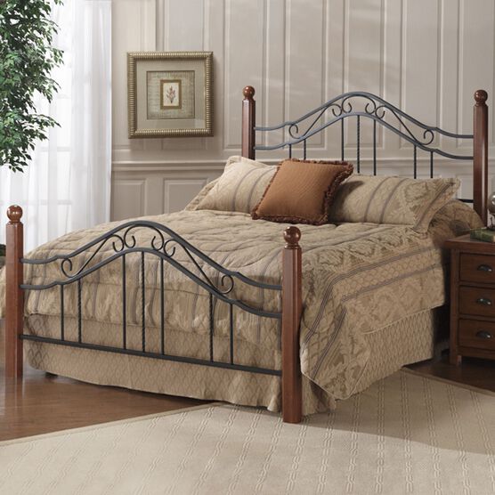 Queen Bed with Bed Frame, 83½"Lx60¼"Wx50½"H, IRON Queen Bed with Bed Frame, 83½"Lx60¼"Wx50½"H, IRON
