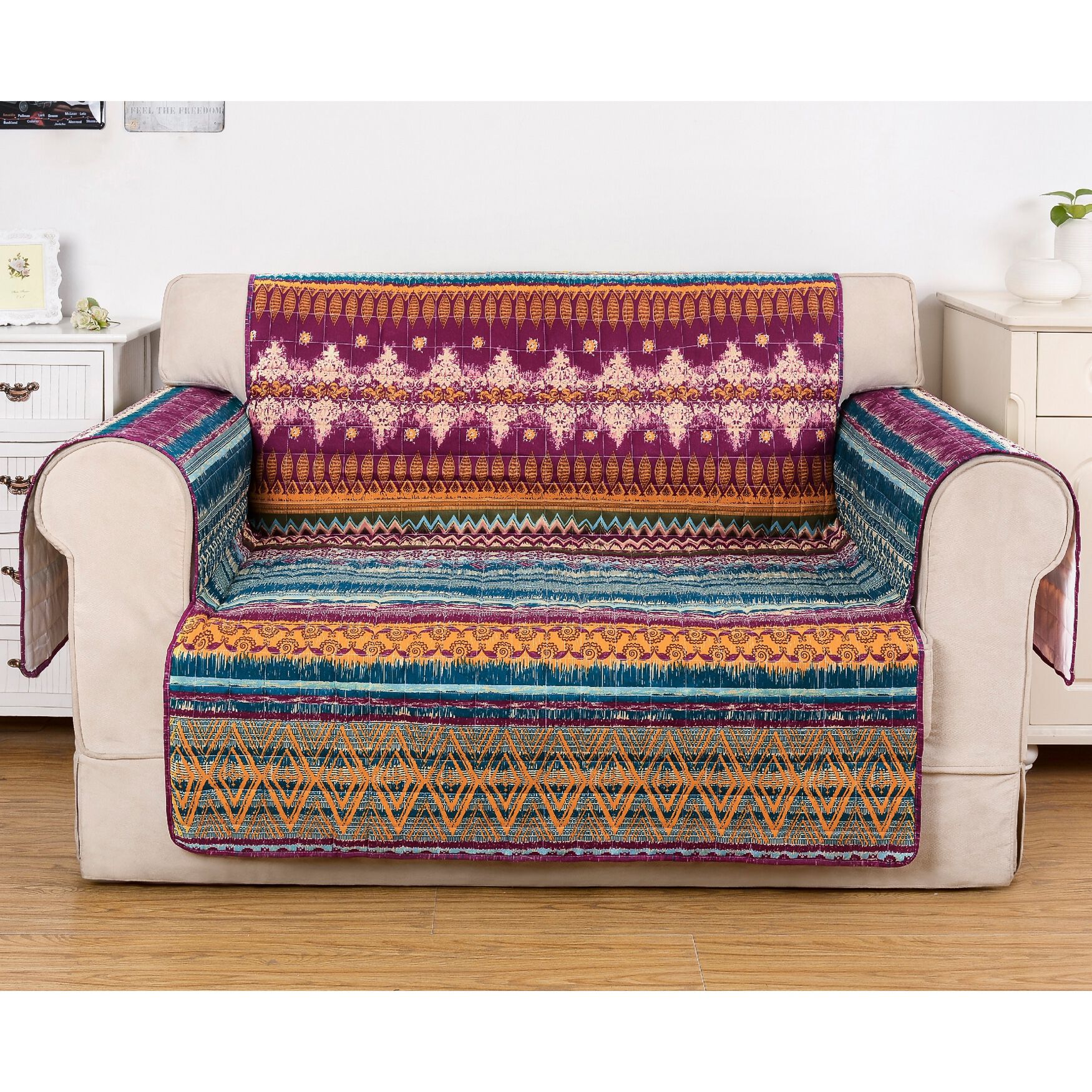 Southwest Arm Chair Protector, SUNSET, hi-res image number 0