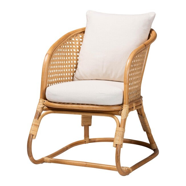 Niko Bohemian Light Honey Rattan Arm Chair, LIGHT, alternate image number null