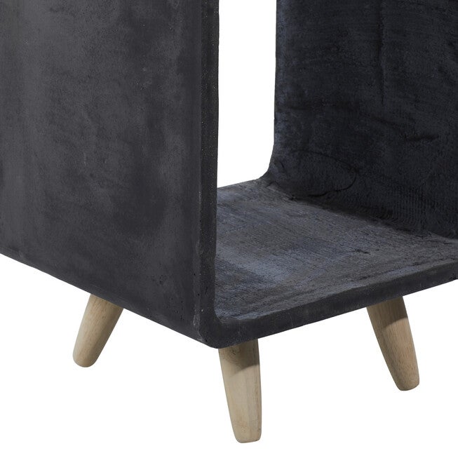 Black Fiber Clay Industrial Outdoor Accent Table, , alternate image number 3