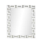 Silver Glam Wood Wall Mirror, SILVER, hi-res image number null