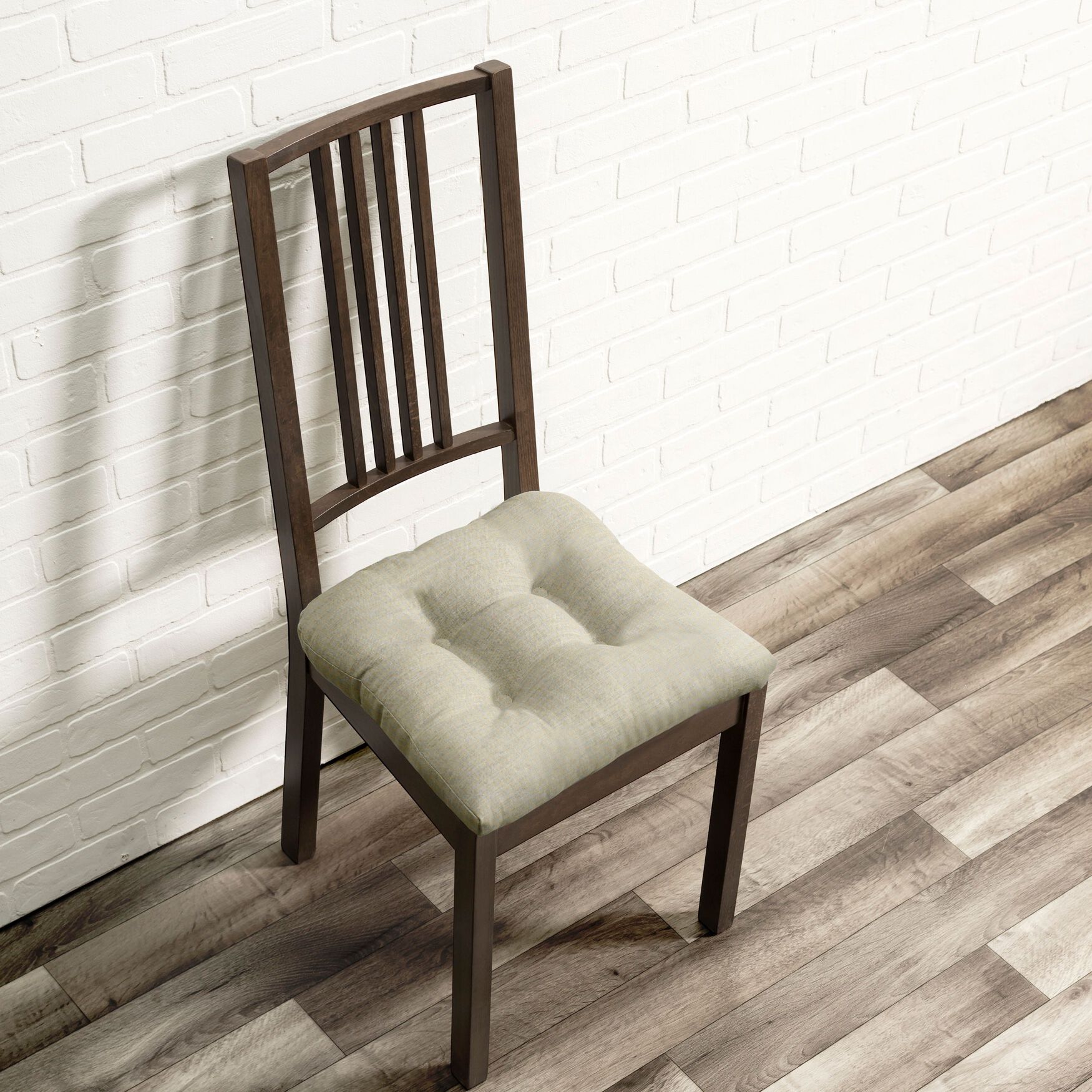 Lisa Solidtextured Non Skid Chairpad, MIST, hi-res image number 0