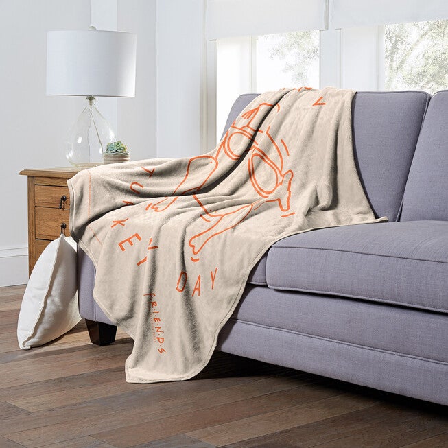 Wb Friends Happy Turkey Day Silk Touch Throw Blanket, , alternate image number null