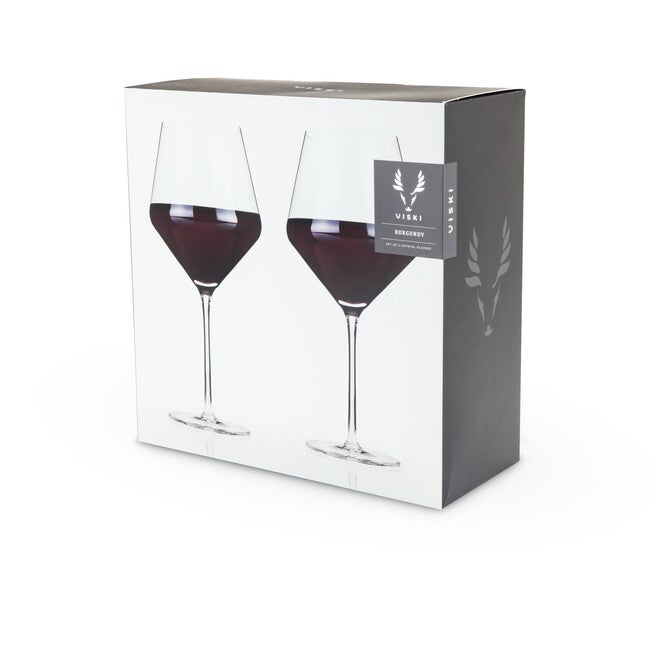Angled Crystal Burgundy Glasses, , alternate image number 5