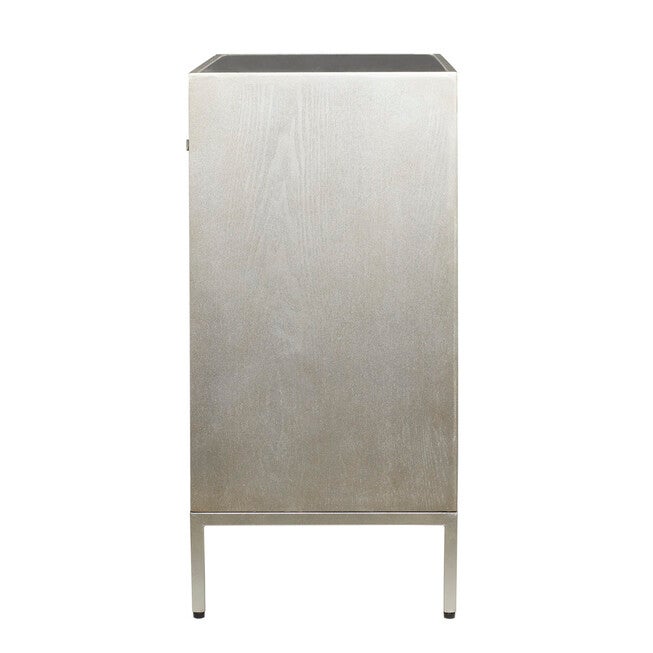Beige Linen and Wood Glam Chest, 32x32x16, , alternate image number 3