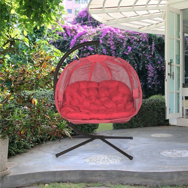 Hanging Pumpkin Patio Chair - Red, , alternate image number null