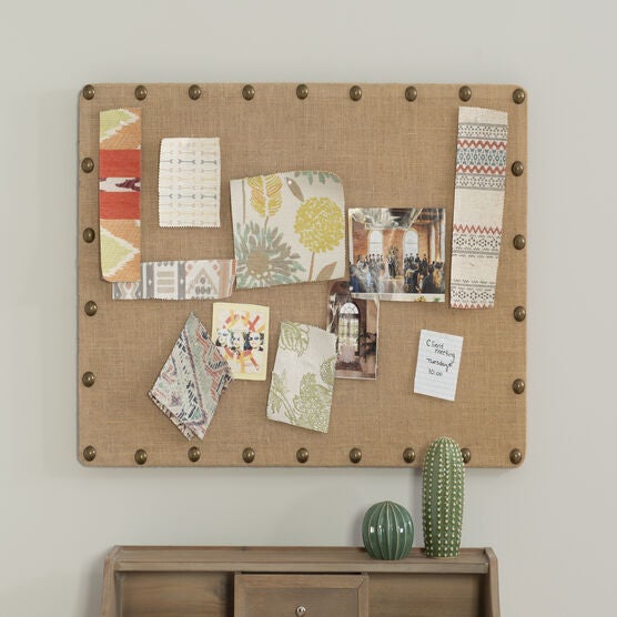 Burlap Nailhead Corkboard, , alternate image number null