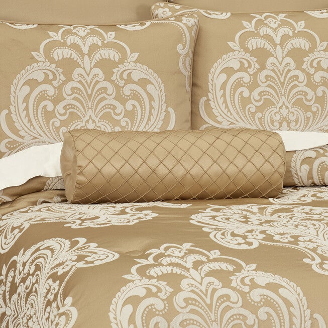 Potenza Bolster Decorative Throw Pillow, GOLD, alternate image number null