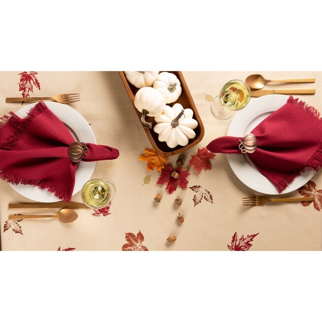 Rustic Leaves Print Tablecloth 60x120, , alternate image number 1
