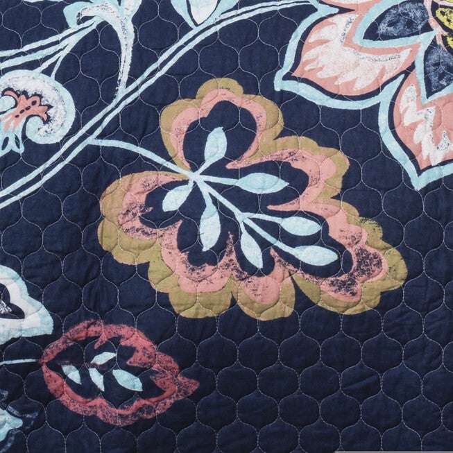 Lush Décor Aster Quilt Navy 3Pc Set, , alternate image number 2