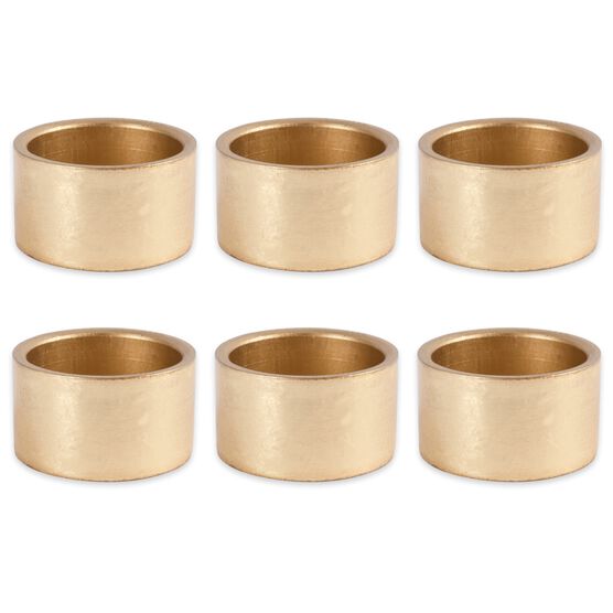 Gold Round Painted Acrylic Napkin Ring, Set of 6, GOLD, hi-res image number null