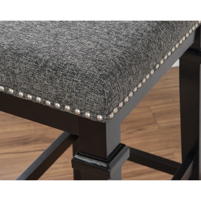 Kennedy Black Tweed Backless Bar Stool Backless Stools, , alternate image number null