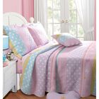 Polka Dot Stripe Quilt and Pillow Sham Set, MULTI, hi-res image number null