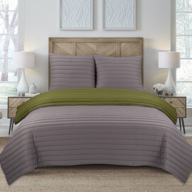 Jersey Knit Blue Stripe Comforter Set, , alternate image number 6
