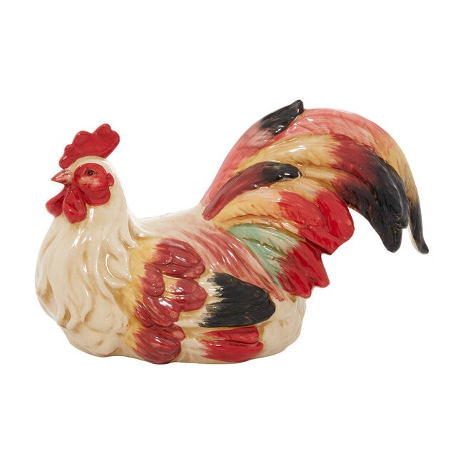 Red Ceramic Farmhouse Birds Garden Sculpture, , alternate image number 3
