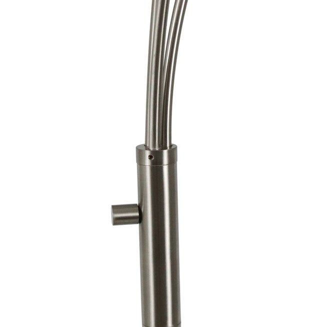 3-Light Brushed Steel Floor Lamp , , alternate image number null