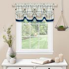 Tattersall Tuck Valance with Buttons - 58x14, , on-hover image number 1