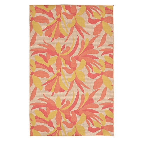 Zaria Flower Rug 23"W x 35"L , CORAL Zaria Flower Rug 23"W x 35"L , CORAL