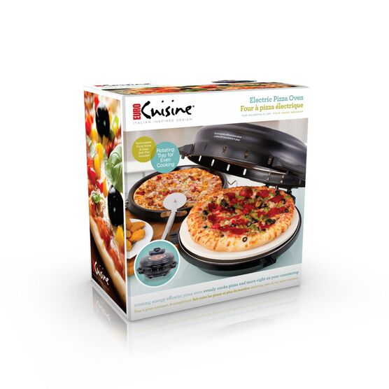 Euro Cuisine 12 Rotating Pizza Maker With Stone Baking Pan