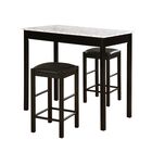 Lancer 3-Pc. Tavern Set, Faux Black Marble, BLACK, hi-res image number null