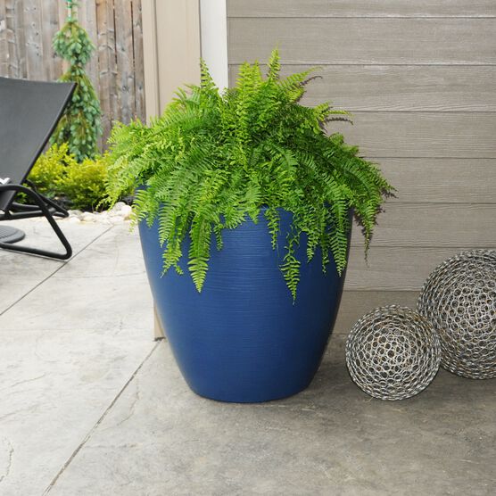 Modesto 30" Round Planter, BLUE, hi-res image number null