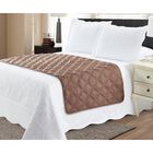 Solid Reversible Quilted Bed Runner Protector, TAUPE BEIGE, hi-res image number null