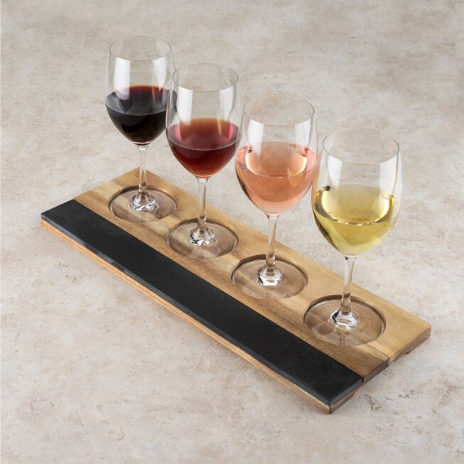 Acacia Wood Wine Flight Board, , alternate image number null
