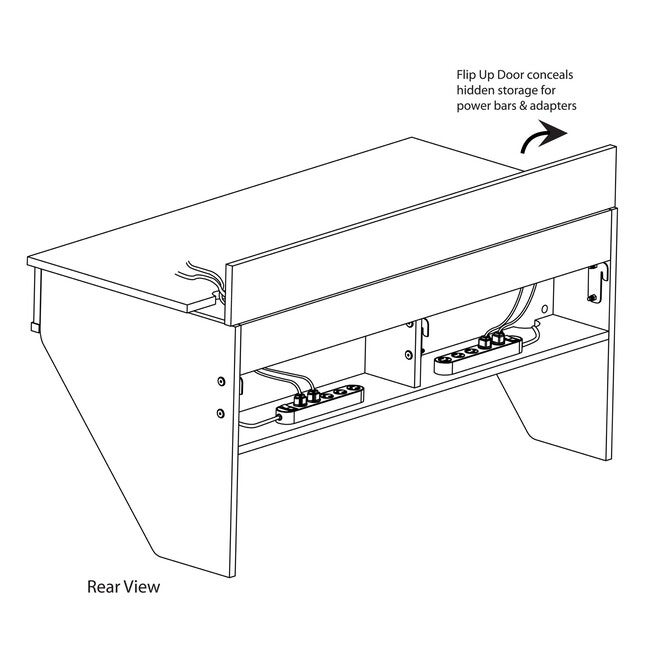 Designer Floating Desk, White, , alternate image number null