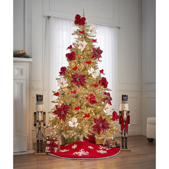 7 Pre Lit Champagne Tree Christmas Brylane Home