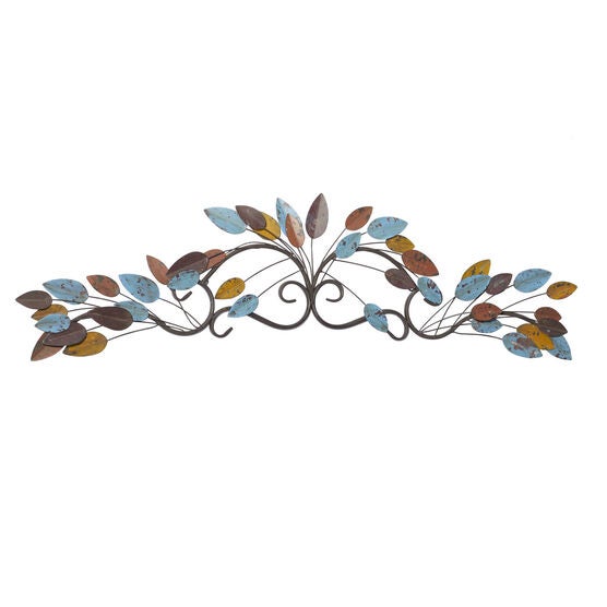 Multi Colored Metal Traditional Floral Wall Decor, , alternate image number null