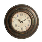 Brown Rustic Metal Wall Clock, BROWN, hi-res image number 0