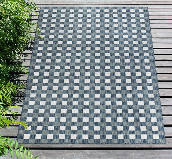 Liora Manne Carmel Gingham Indoor/Outdoor Rug, , alternate image number null