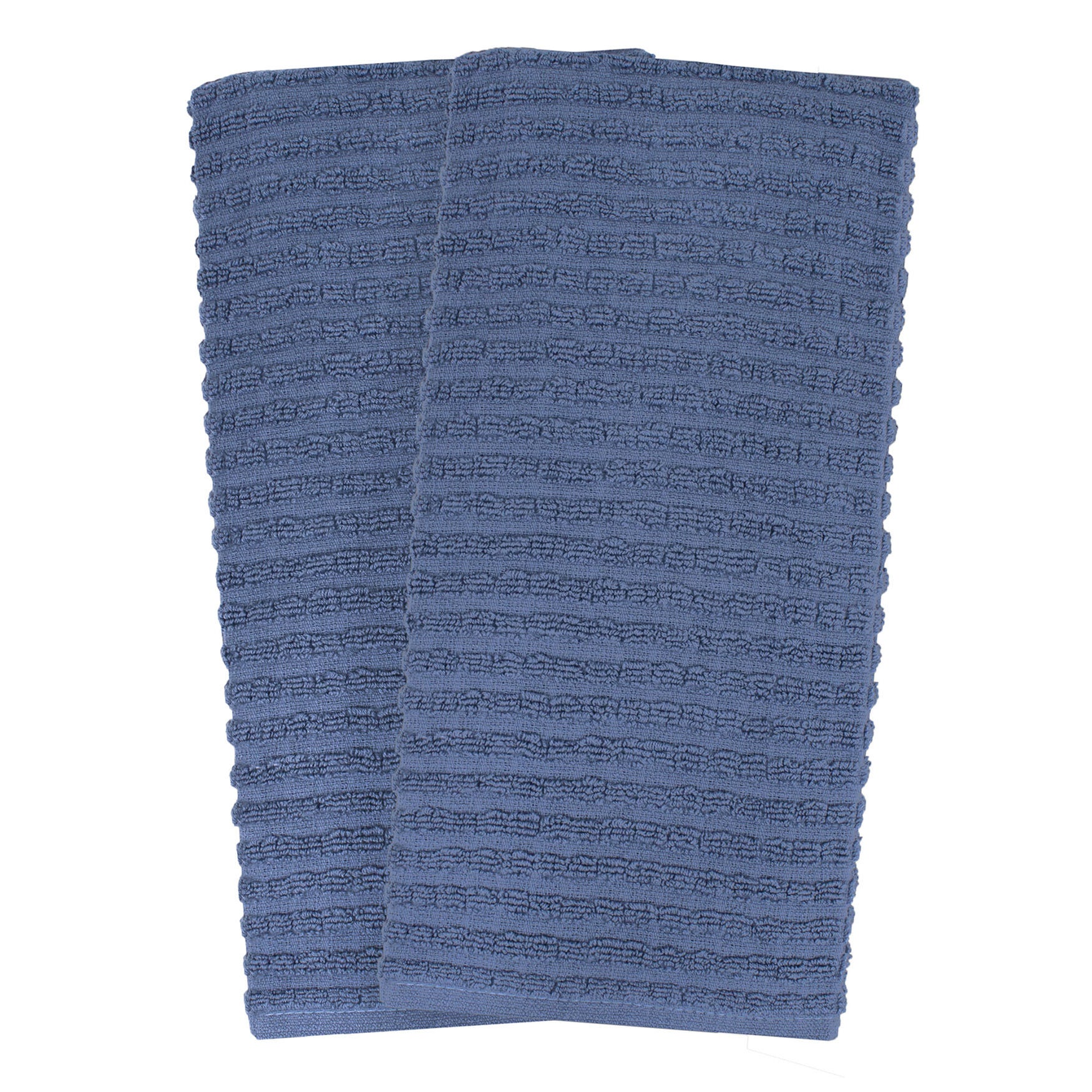 Royale 2Pk Solid Kitchen Towel, FEDERAL BLUE, hi-res image number 0
