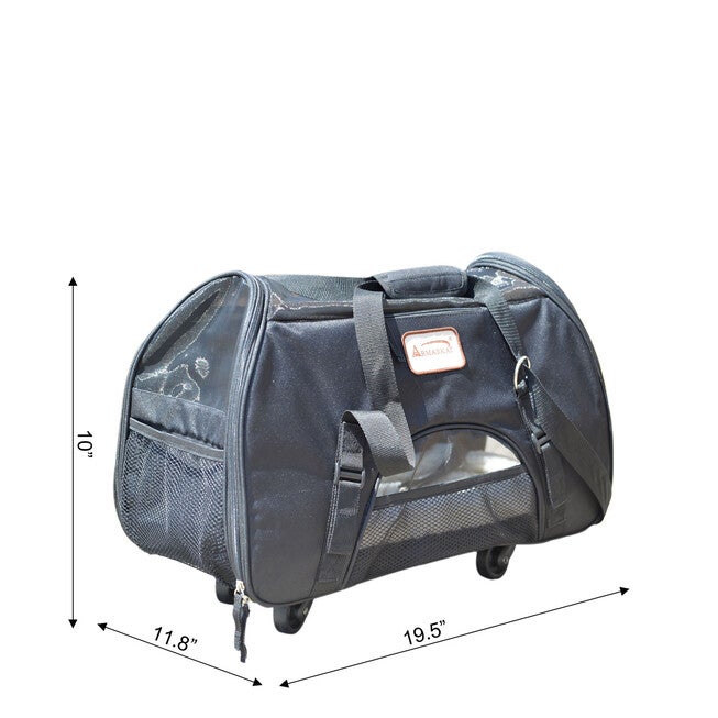 Pet Travel Carrier, Roll-Away Pet Dog Cat Carrier, , on-hover image number 1