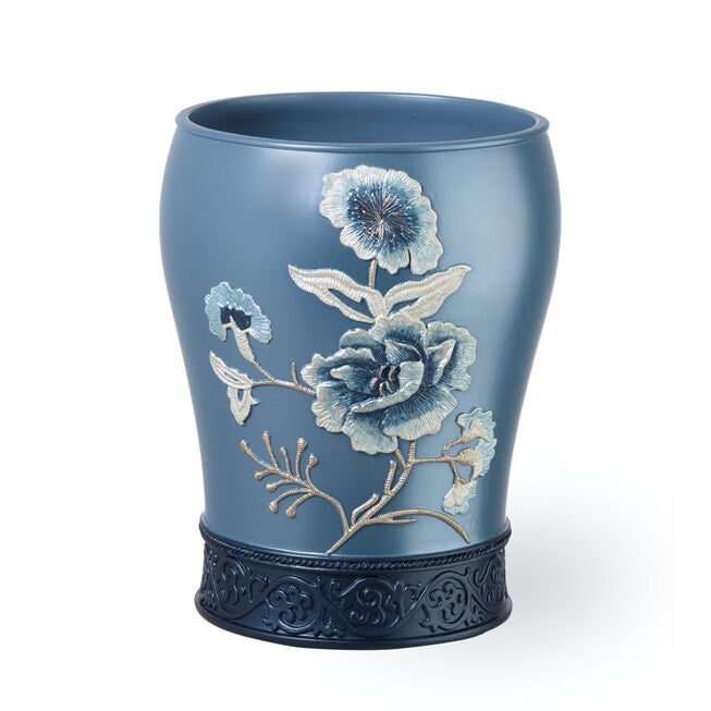 Dublin Rose Waste Basket, BLUE, hi-res image number 0