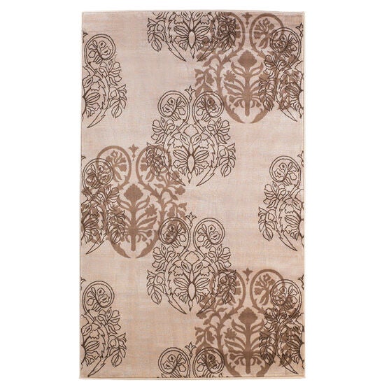 Milan Ivory/Brown 8'X10' Area Rug, IVORY BROWN Milan Ivory/Brown 8'X10' Area Rug, IVORY BROWN