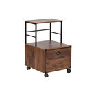 Saint Birch Bombay Walnut Mobile Filing Cabinet With 1-Drawer File Cabinet, WALNUT, hi-res image number null