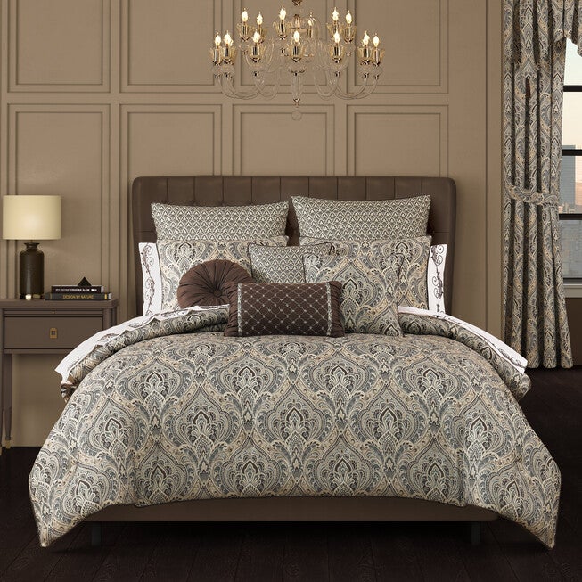 Maren 3 Piece Comforter Set, CHOCOLATE, hi-res image number null
